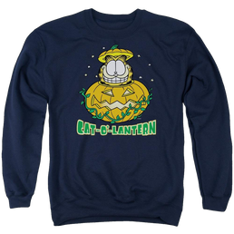 Garfield Cat O Lantern - Men's Crewneck Sweatshirt Men's Crewneck Sweatshirt Garfield   