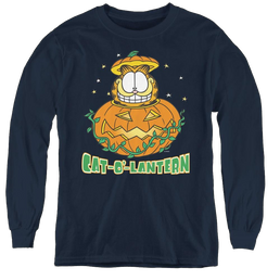 Garfield Cat O Lantern - Youth Long Sleeve T-Shirt Youth Long Sleeve T-Shirt Garfield   