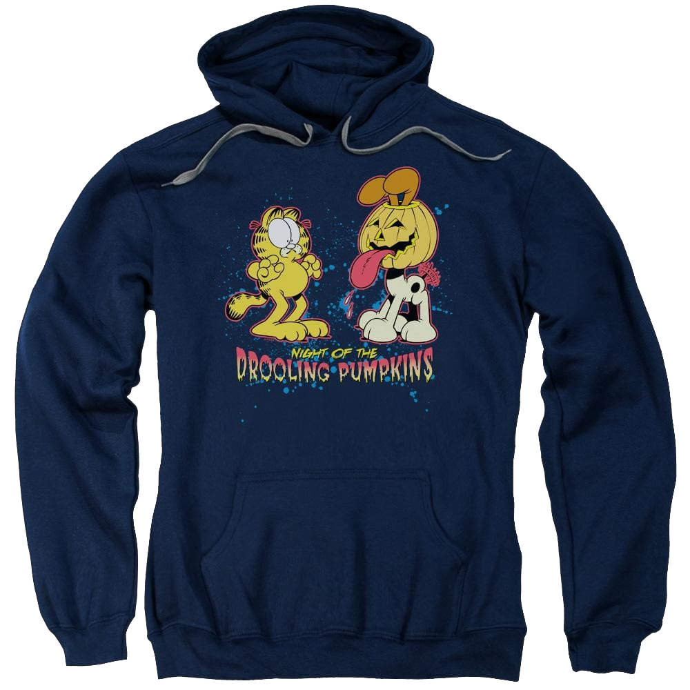 Garfield Drooling Pumpkins - Pullover Hoodie Pullover Hoodie Garfield   
