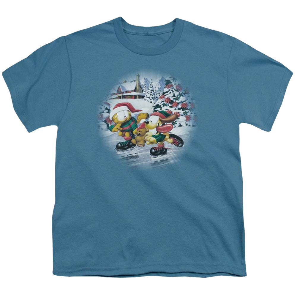 Garfield Ice Skating - Youth T-Shirt (Ages 8-12) Youth T-Shirt (Ages 8-12) Garfield   
