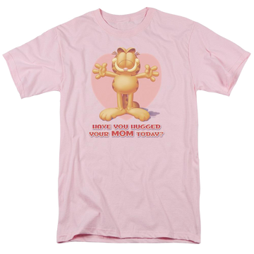 Pink men's regular fit t-shirt with Garfield Have You graphic