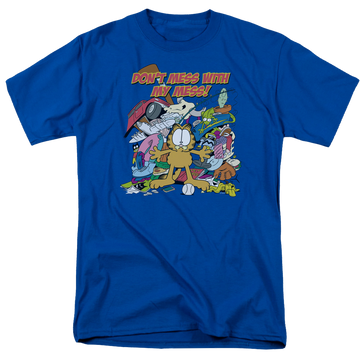 Royal men's regular fit t-shirt with Garfield My Mess graphic
