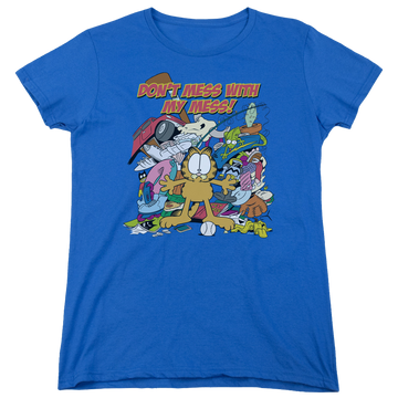 Royal women's t-shirt with Garfield My Mess graphic