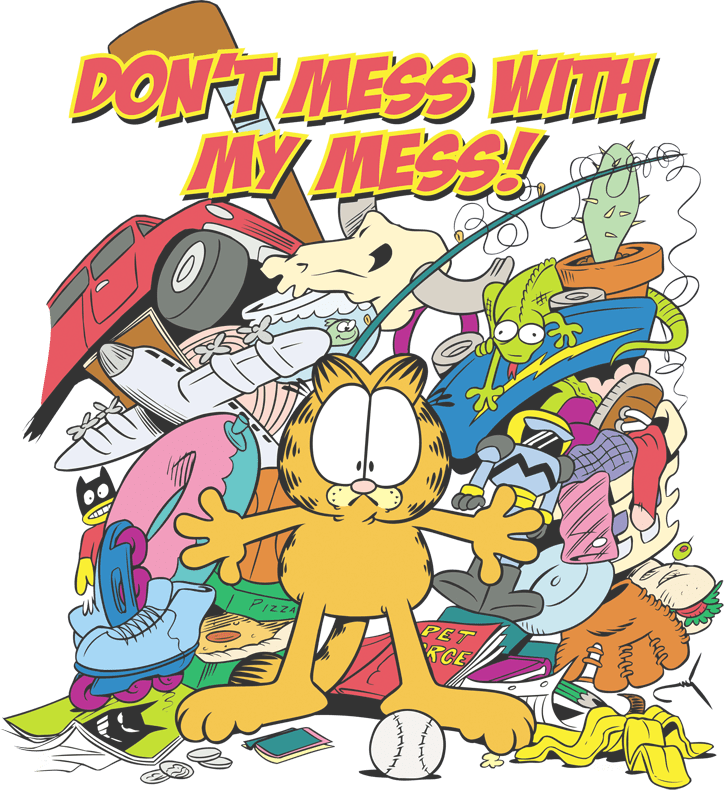 Garfield My Mess - Juniors T-Shirt Juniors T-Shirt Garfield   