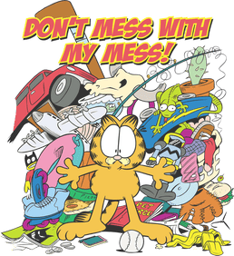 Garfield My Mess - Juniors T-Shirt Juniors T-Shirt Garfield   