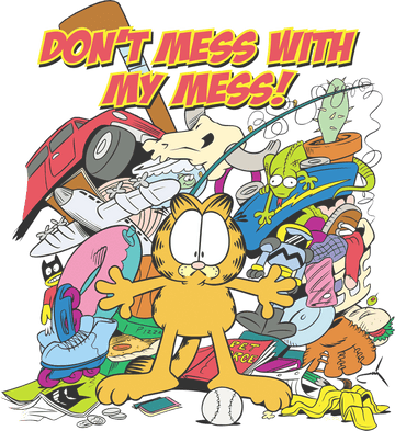 Royal juniors t-shirt with Garfield My Mess graphic