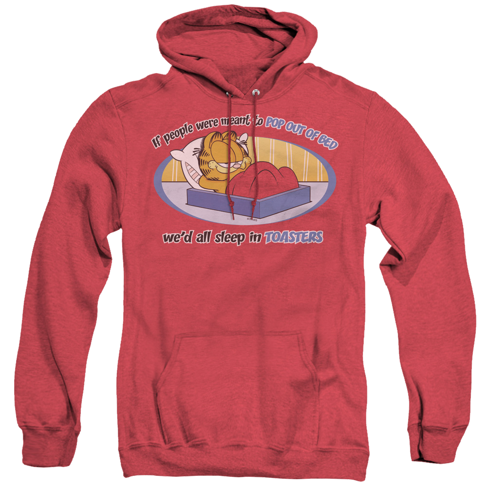 Garfield Pop Out Of Bed - Heather Pullover Hoodie Heather Pullover Hoodie Garfield   