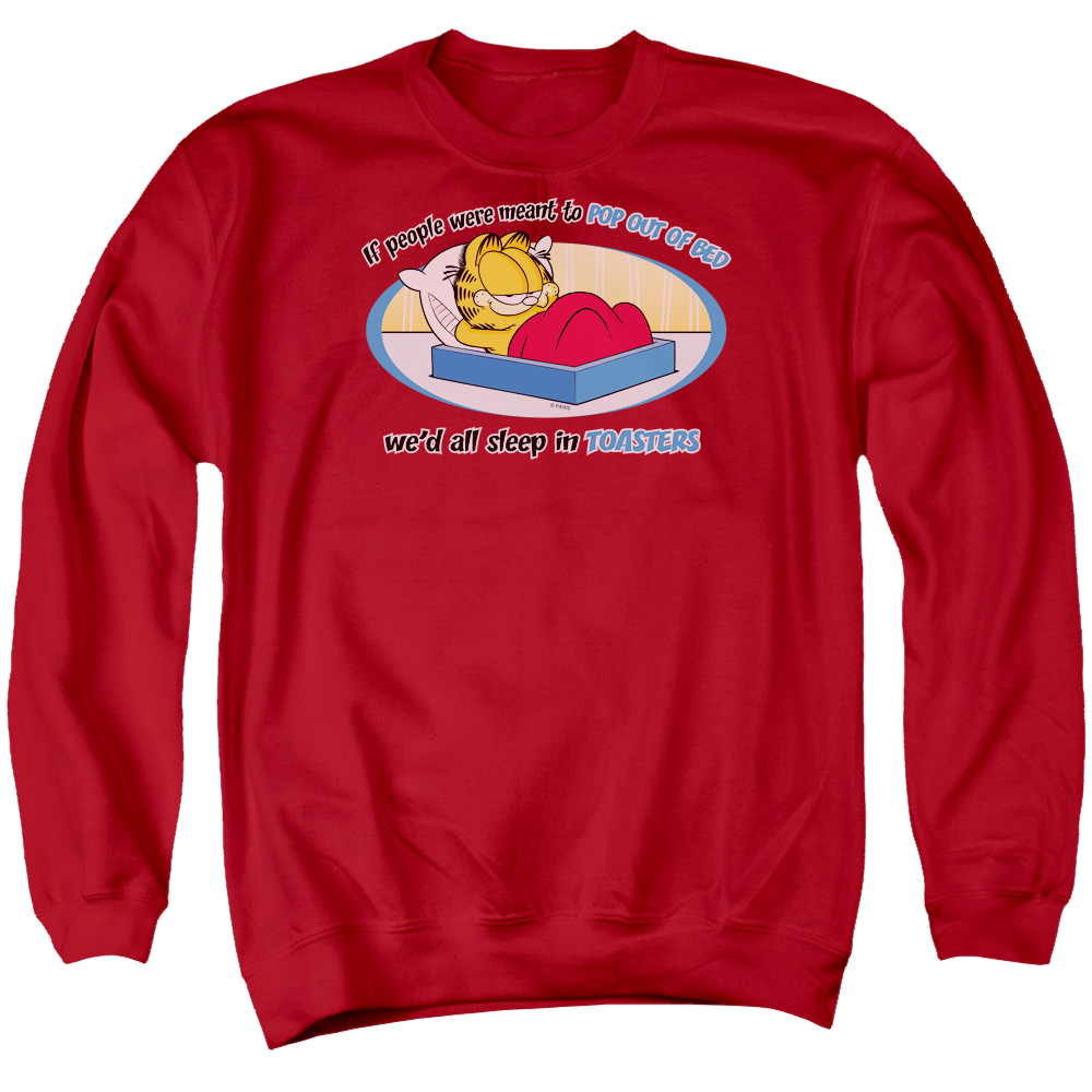Garfield Pop Out Of Bed - Men's Crewneck Sweatshirt Men's Crewneck Sweatshirt Garfield   