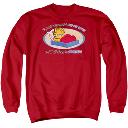 Garfield Pop Out Of Bed - Men's Crewneck Sweatshirt Men's Crewneck Sweatshirt Garfield   