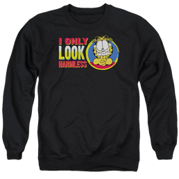 Garfield I Only Look Harmless - Men's Crewneck Sweatshirt Men's Crewneck Sweatshirt Garfield   