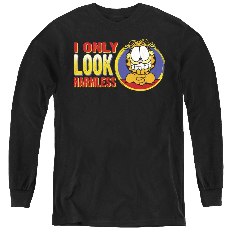 Garfield I Only Look Harmless - Youth Long Sleeve T-Shirt Youth Long Sleeve T-Shirt Garfield   