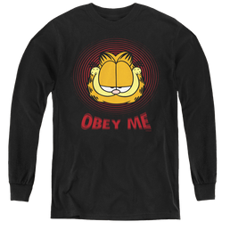 Garfield Obey Me - Youth Long Sleeve T-Shirt Youth Long Sleeve T-Shirt Garfield   