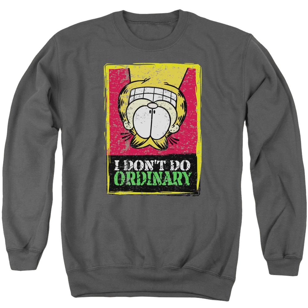 Garfield I Don't Do Ordinary - Men's Crewneck Sweatshirt Men's Crewneck Sweatshirt Garfield   