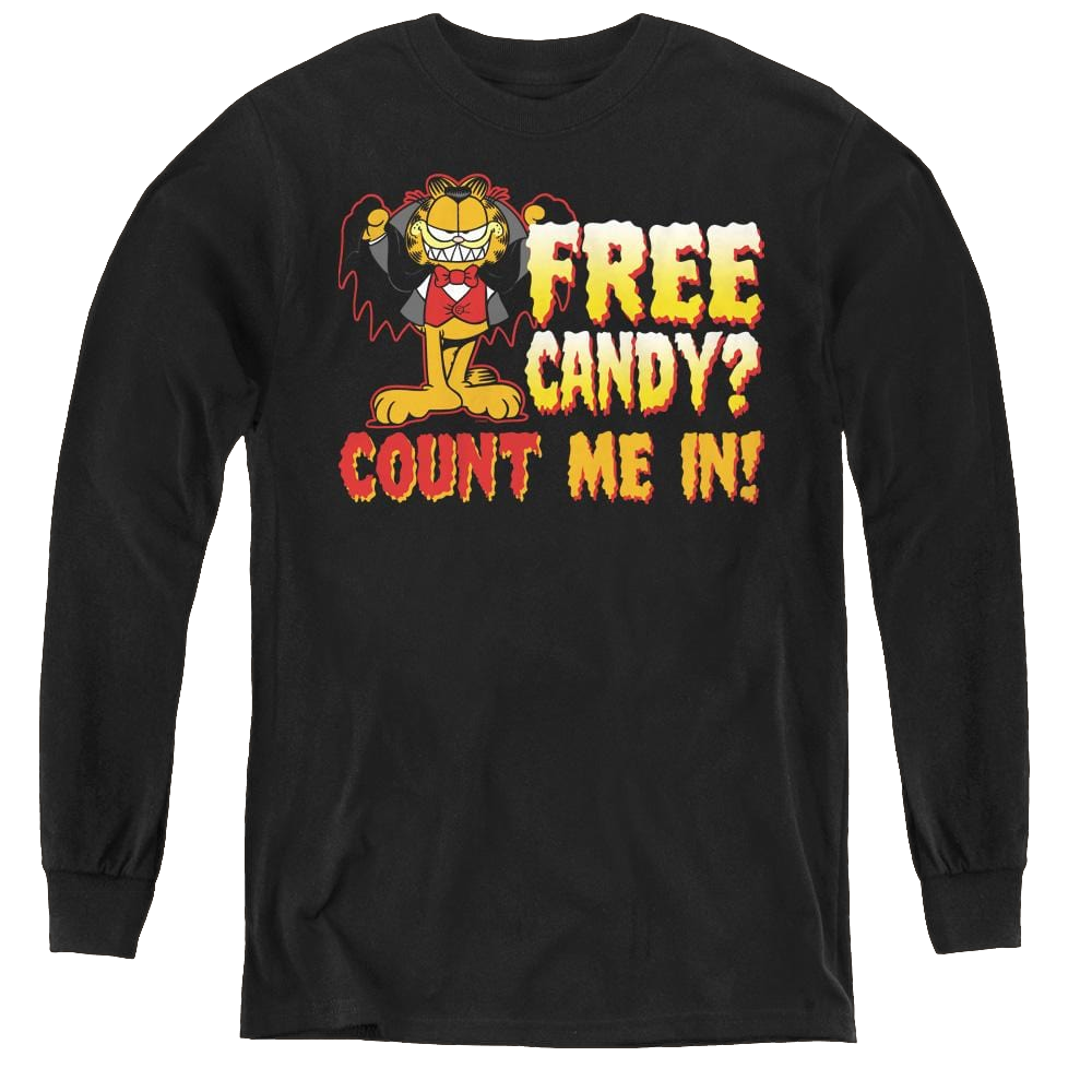 Garfield Count Me In - Youth Long Sleeve T-Shirt Youth Long Sleeve T-Shirt Garfield   
