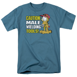 Garfield Male Weilding Tools - Men's Regular Fit T-Shirt Men's Regular Fit T-Shirt Garfield   