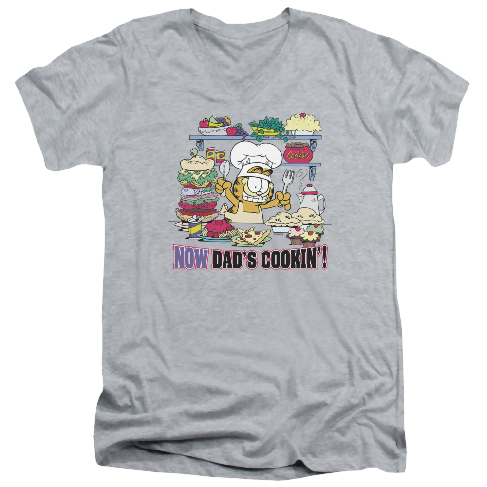 Garfield Now Dads Cooking - Men's V-Neck T-Shirt Men's V-Neck T-Shirt Garfield   