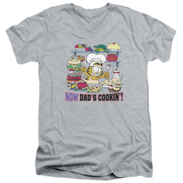 Garfield Now Dads Cooking - Men's V-Neck T-Shirt Men's V-Neck T-Shirt Garfield   
