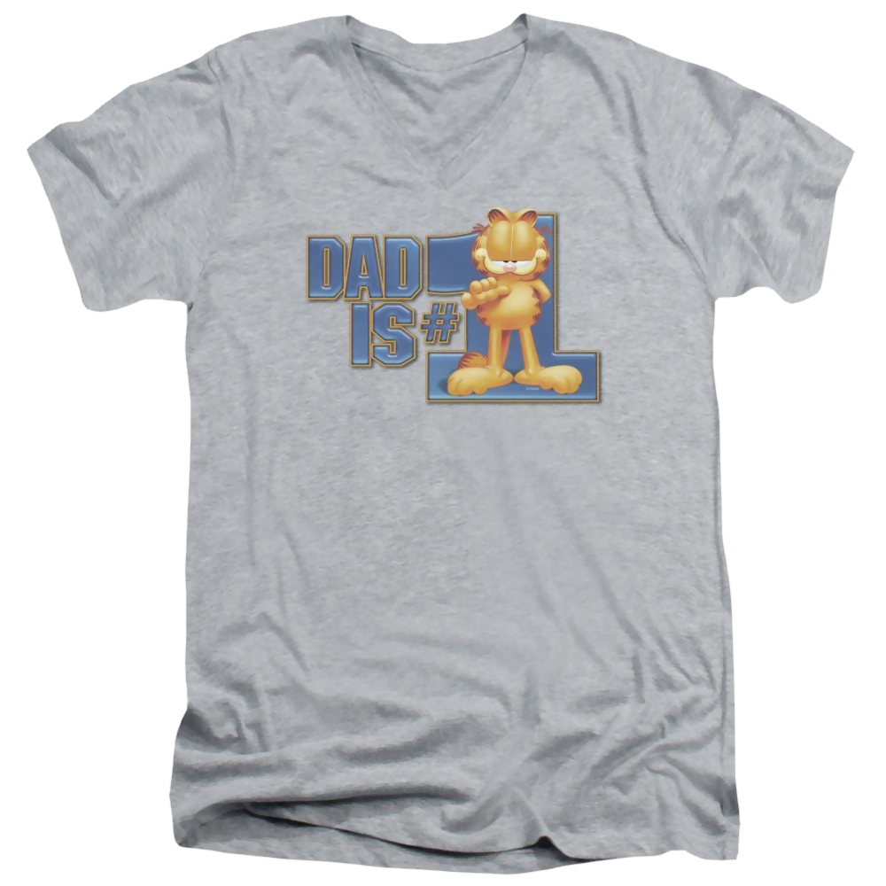 Garfield Dad Is Number One - Men's V-Neck T-Shirt Men's V-Neck T-Shirt Garfield   