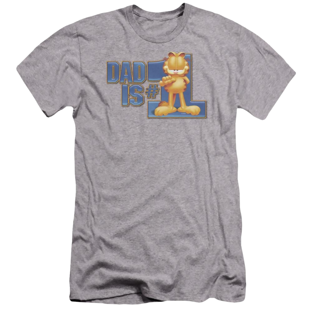 Garfield Dad Is Number One - Men's Premium Slim Fit T-Shirt Men's Premium Slim Fit T-Shirt Garfield   