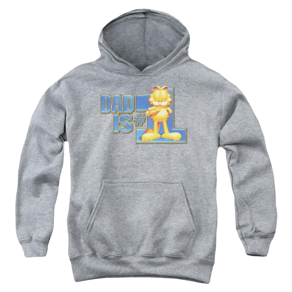 Garfield Dad Is Number One - Youth Hoodie (Ages 8-12) Youth Hoodie (Ages 8-12) Garfield   