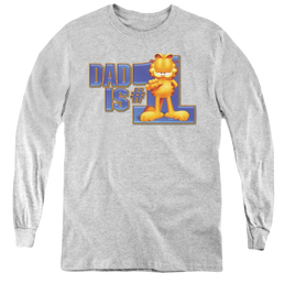 Garfield Dad Is Number One - Youth Long Sleeve T-Shirt Youth Long Sleeve T-Shirt Garfield   
