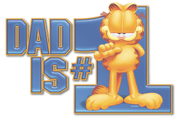 Garfield Dad Is Number One - Men's Crewneck Sweatshirt Men's Crewneck Sweatshirt Garfield   