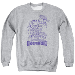 Garfield King Of The Grill - Men's Crewneck Sweatshirt Men's Crewneck Sweatshirt Garfield   