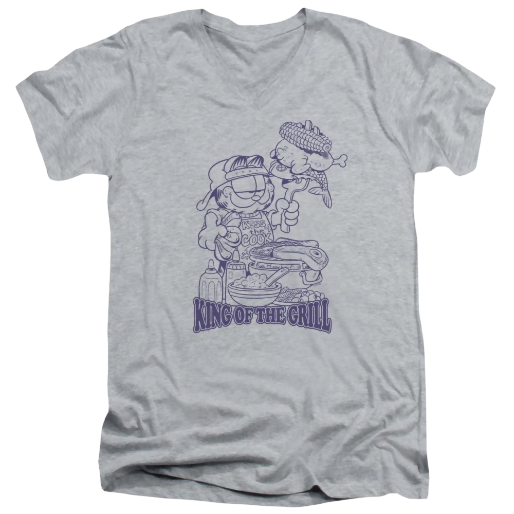 Garfield King Of The Grill - Men's V-Neck T-Shirt Men's V-Neck T-Shirt Garfield   