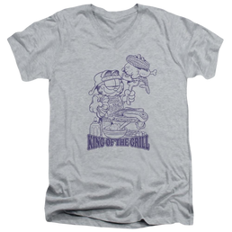 Garfield King Of The Grill - Men's V-Neck T-Shirt Men's V-Neck T-Shirt Garfield   