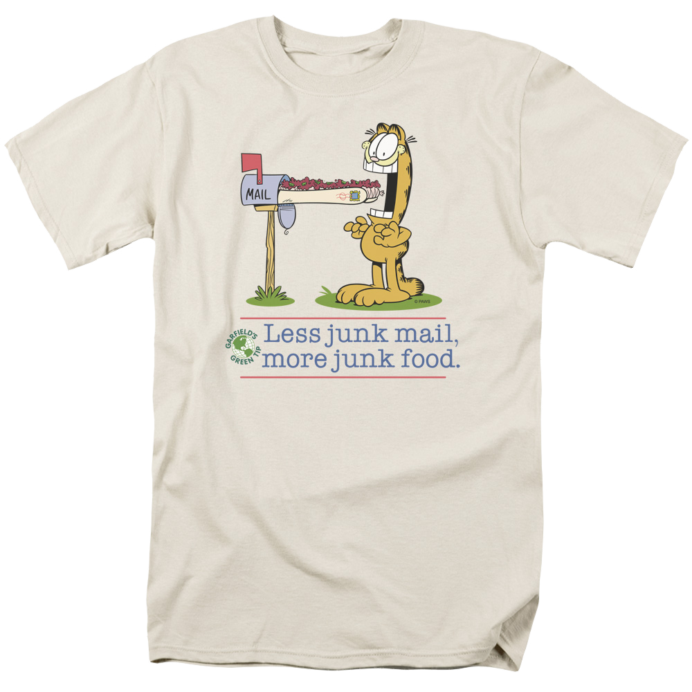 Garfield Less Junk Mail - Men's Regular Fit T-Shirt Men's Regular Fit T-Shirt Garfield   