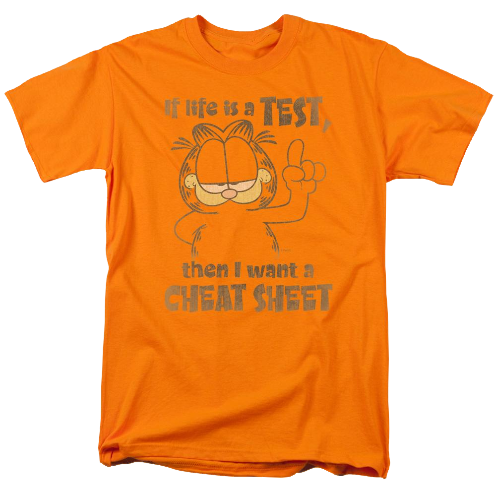 Garfield Cheat Sheet - Men's Regular Fit T-Shirt Men's Regular Fit T-Shirt Garfield   