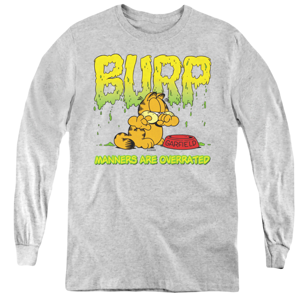 Garfield Manners - Youth Long Sleeve T-Shirt Youth Long Sleeve T-Shirt Garfield   