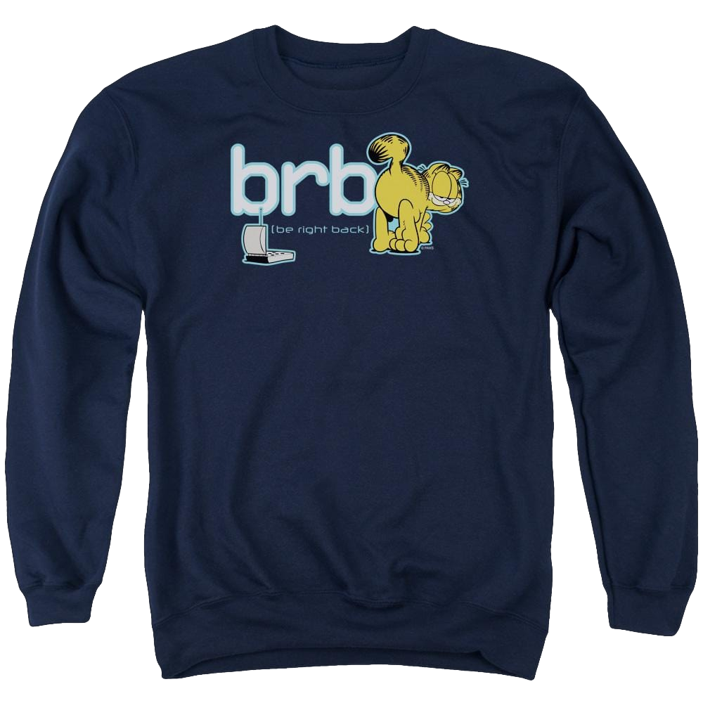 Garfield Be Right Back - Men's Crewneck Sweatshirt Men's Crewneck Sweatshirt Garfield   