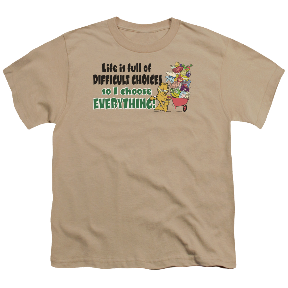 Garfield Difficult Choices - Youth T-Shirt (Ages 8-12) Youth T-Shirt (Ages 8-12) Garfield   