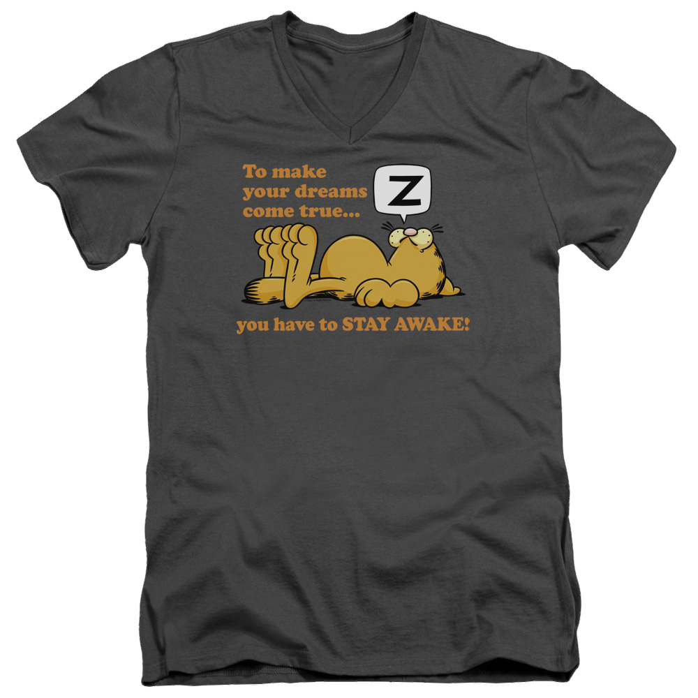 Garfield Stay Awake - Men's V-Neck T-Shirt Men's V-Neck T-Shirt Garfield   
