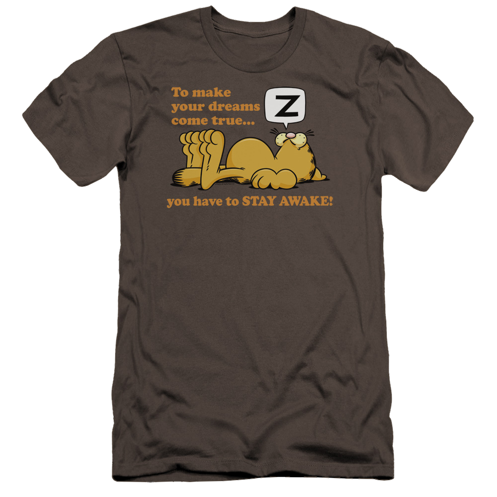 Garfield Stay Awake - Men's Premium Slim Fit T-Shirt Men's Premium Slim Fit T-Shirt Garfield   