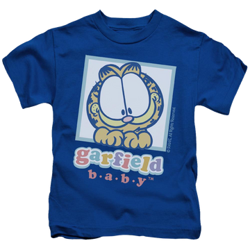 Royal kid's t-shirt for ages 4 to 7 with Baby Garfield graphic