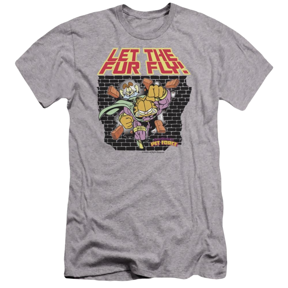 Garfield Let The Fur Fly - Men's Premium Slim Fit T-Shirt Men's Premium Slim Fit T-Shirt Garfield   