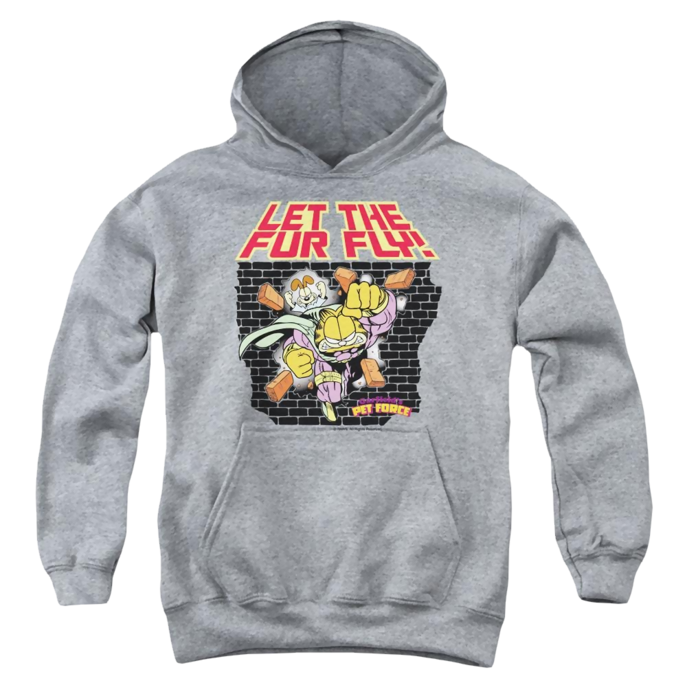 Garfield Let The Fur Fly - Youth Hoodie (Ages 8-12) Youth Hoodie (Ages 8-12) Garfield   