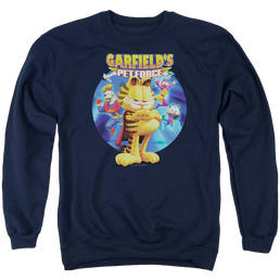 Garfield Dvd Art - Men's Crewneck Sweatshirt Men's Crewneck Sweatshirt Garfield   