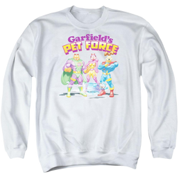 Garfield Heroes Await - Men's Crewneck Sweatshirt Men's Crewneck Sweatshirt Garfield   