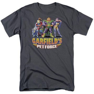 Charcoal men's regular fit t-shirt with Garfield Beyond graphic