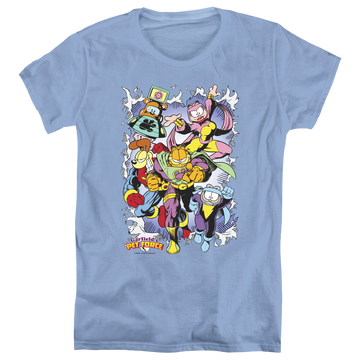 Carolina blue women's t-shirt with Garfield Ripped graphic