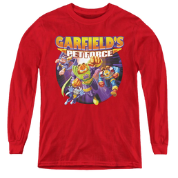 Garfield Pet Force Four - Youth Long Sleeve T-Shirt Youth Long Sleeve T-Shirt Garfield   