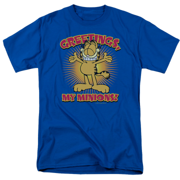 Royal men's regular fit t-shirt with Garfield Minions graphic