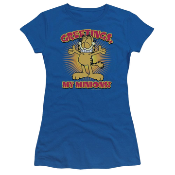 Royal juniors t-shirt with Garfield Minions graphic