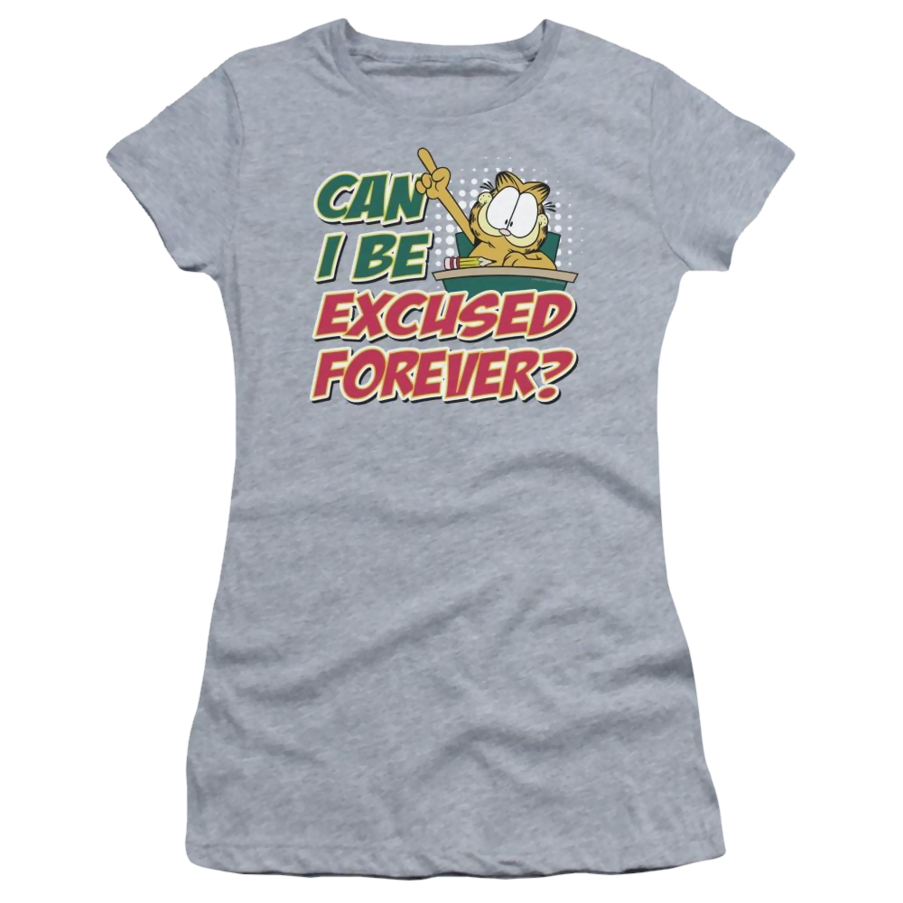 Garfield Excused Forever - Juniors T-Shirt Juniors T-Shirt Garfield   