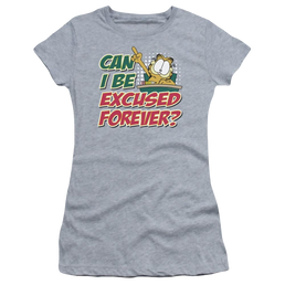 Garfield Excused Forever - Juniors T-Shirt Juniors T-Shirt Garfield   