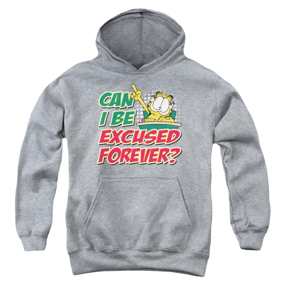 Garfield Excused Forever - Youth Hoodie (Ages 8-12) Youth Hoodie (Ages 8-12) Garfield   