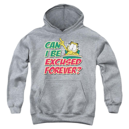 Garfield Excused Forever - Youth Hoodie (Ages 8-12) Youth Hoodie (Ages 8-12) Garfield   